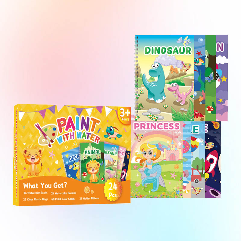 24 Paket Cib Akvarel Boyama Kitabı Dəsti