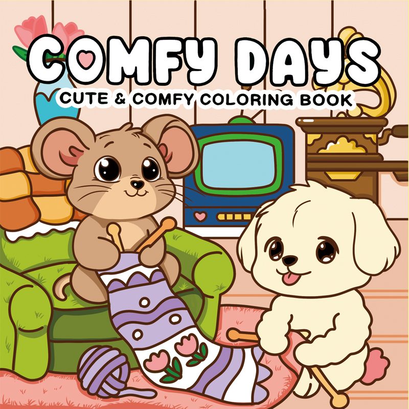 Cartoon Pattern Kids Coloring Book